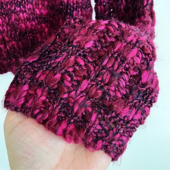 BOGO! Ramy Brook James Sweater Pink Metallic Wool Alpaca Size XS - Picture 6 of 8